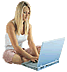 Online girl with link to local distance education